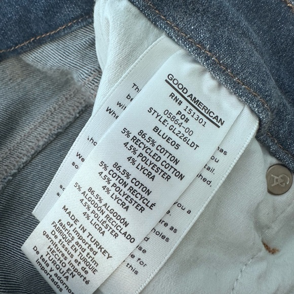Good American Good Legs Always Fits Distressed Skinny Jeans Size 6-12 - Picture 7 of 8